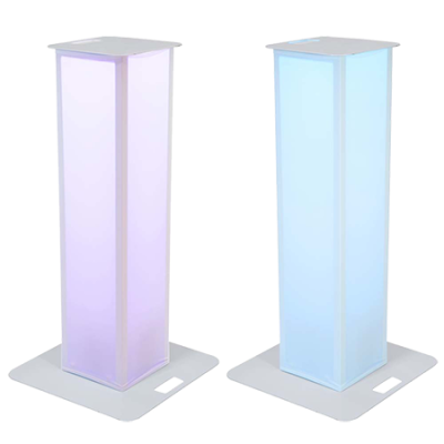 2x Stage Stands White-LED