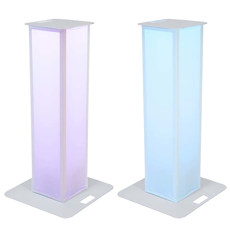 2x Stage Stands White-LED